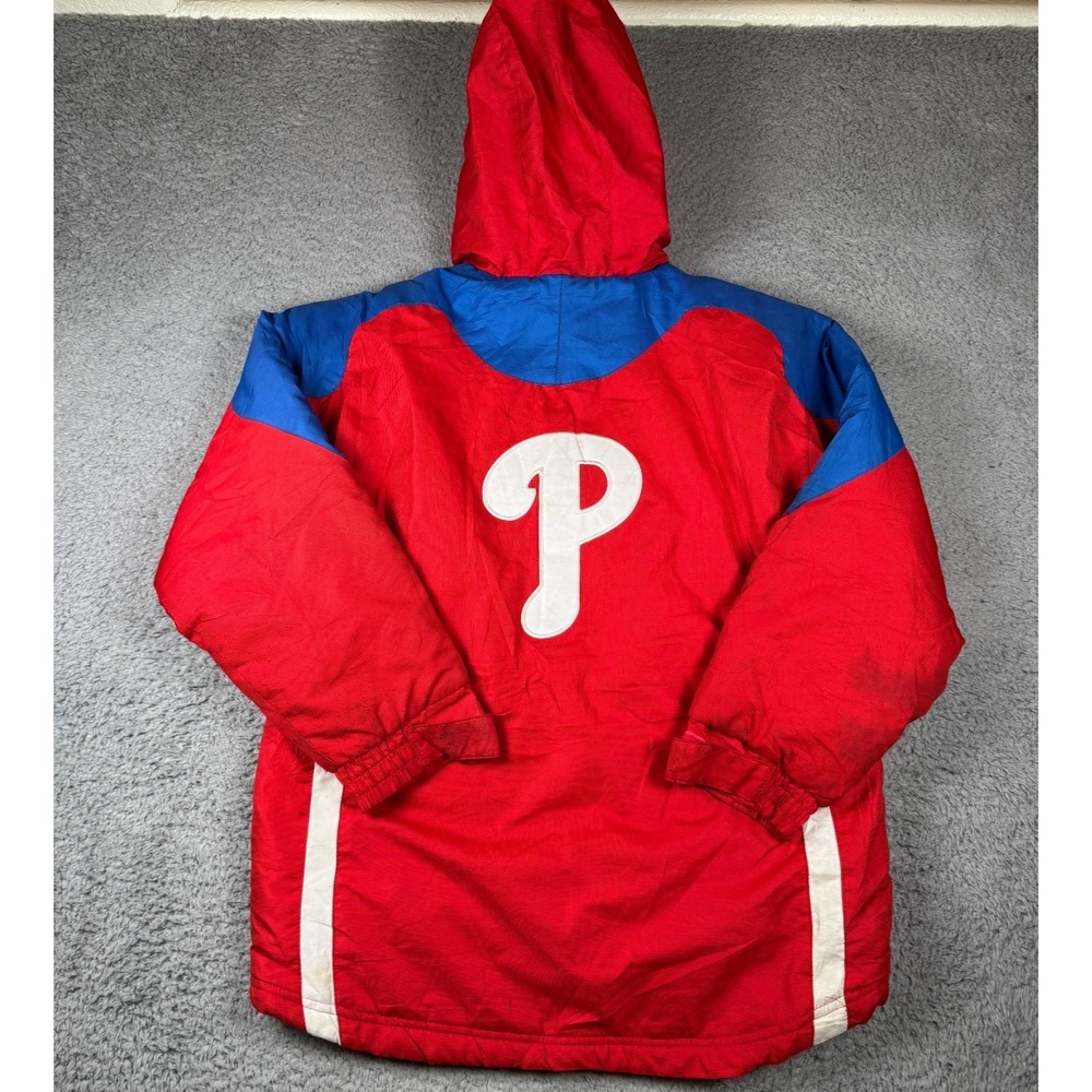 Vintage Adidas Philadelphia Phillies Jacket Youth Large Red MLB Baseball Y2K